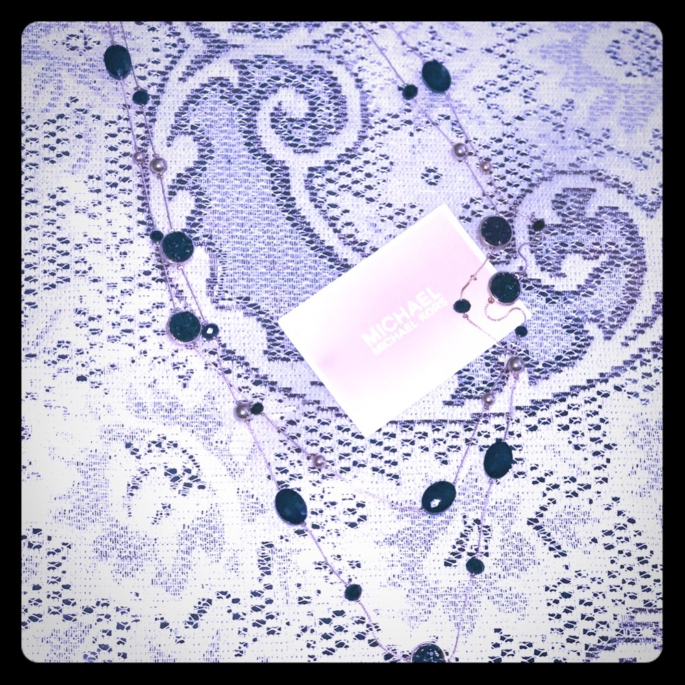 Black studded chain Necklace from Michael Kors